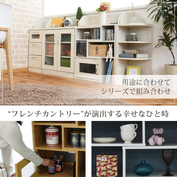 カウンター下収納 スライドラック カントリー風 モデム ルーター収納 伸縮タイプ 幅40 から 幅65 調整可能 高さ80 スリムラック 伸縮ラック 薄型 キッチン下収納