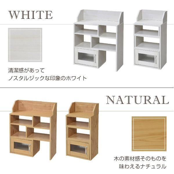 カウンター下収納 スライドラック カントリー風 モデム ルーター収納 伸縮タイプ 幅40 から 幅65 調整可能 高さ80 スリムラック 伸縮ラック 薄型 キッチン下収納