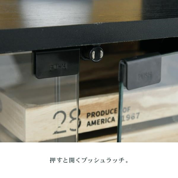 ガラスキャビネット コレクションラック スタッキング 幅65 奥行35 黒 飾り棚 インダストリアル OSB 男前 家具 モダン ラック 収納 本棚 リビング収納 おしゃれ
