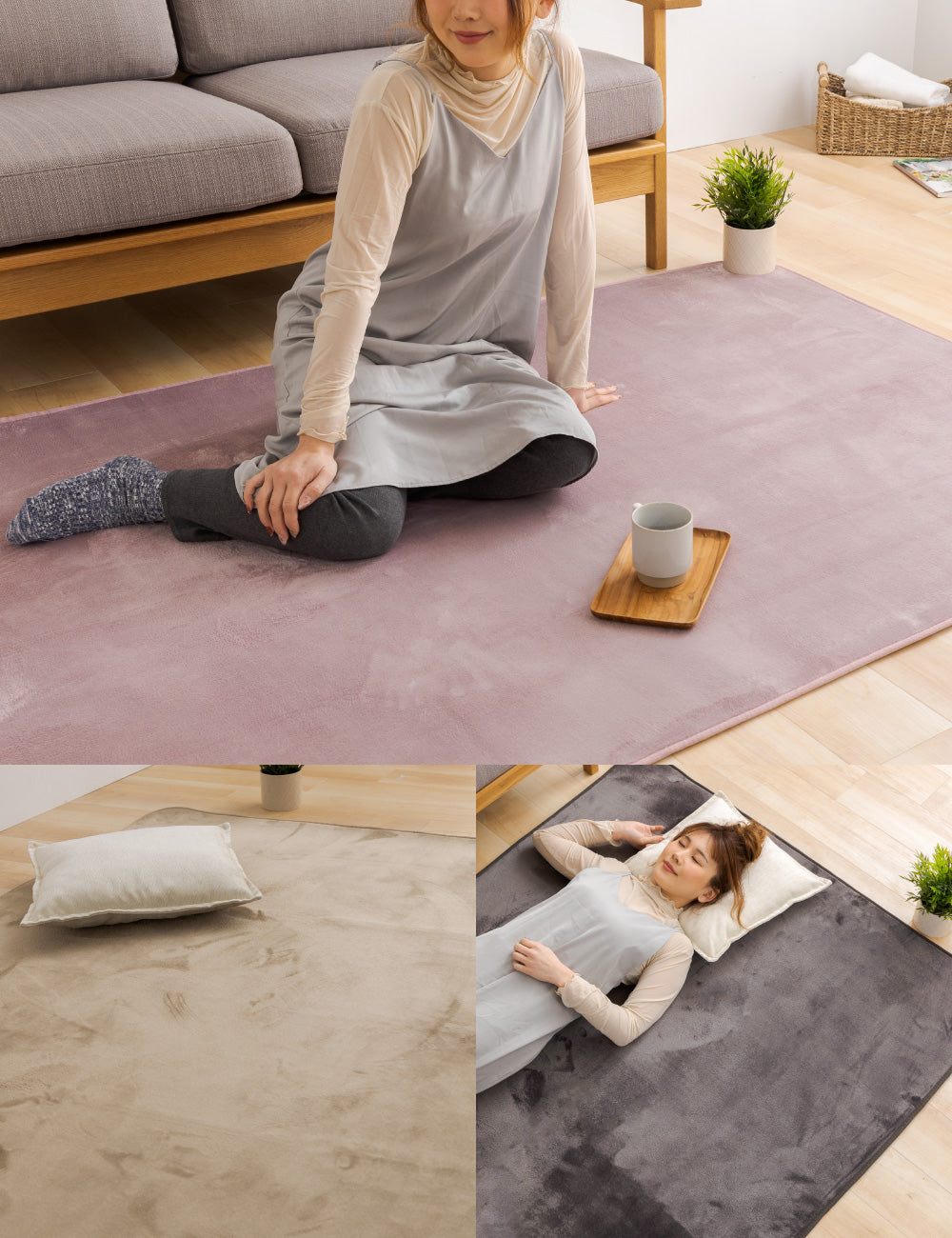 MITAS ふわさらマイクロファイバーフランネルラグ 130×185cm | 185×185cm | 200×250cm