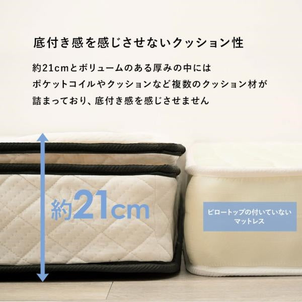 代引き不可　ポケットコイルマットレスベッド　KMB-3108SSS