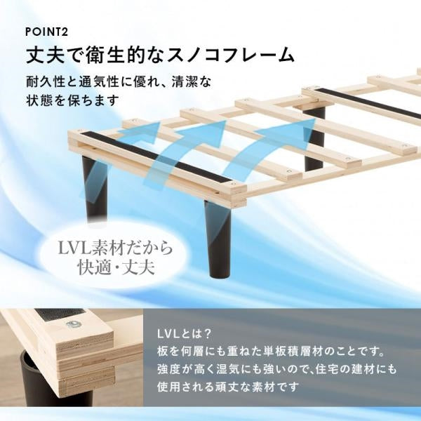 代引き不可　ボンネルコイルマットレスベッド　KMB-3105SSS