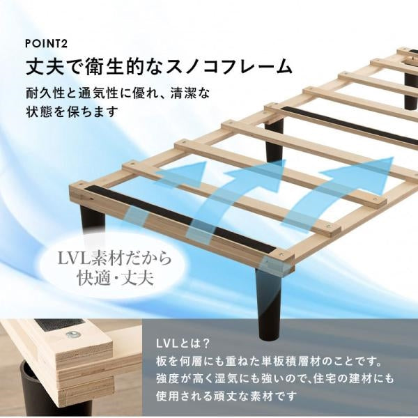 代引き不可　ボンネルコイルマットレスベッド　KMB-3105