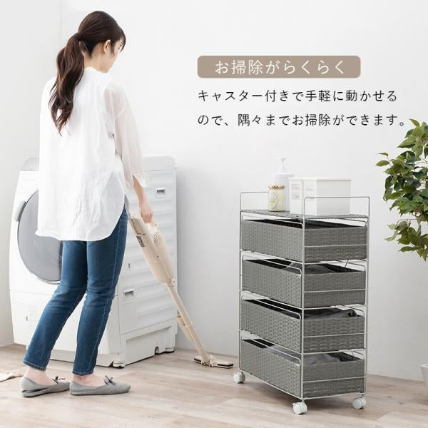 MITAS ランドリー収納　RAN-2435 幅40cm 棚4段