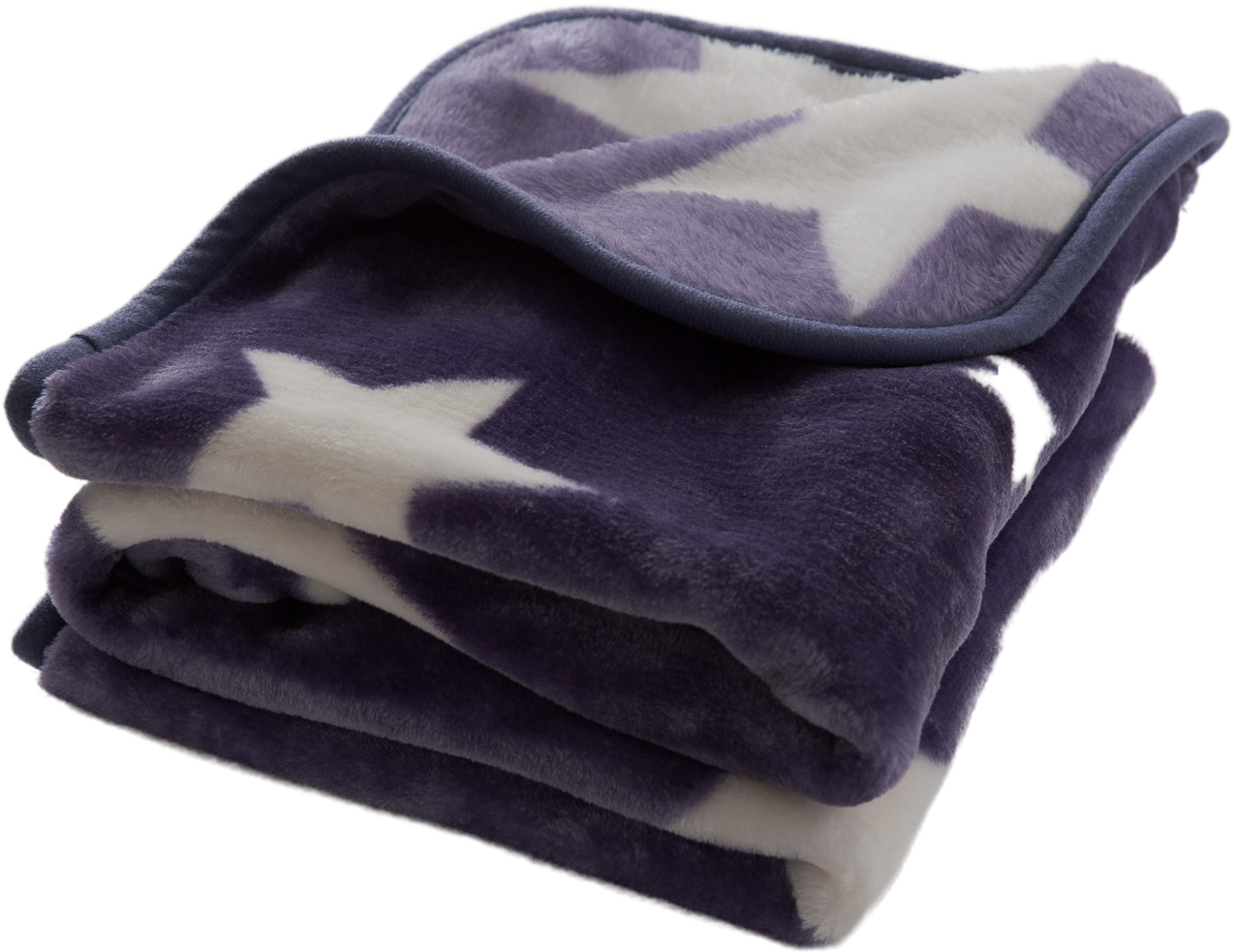 ふんわりあったか密度1.9倍 超マイクロファイバー毛布 スター柄 70x100cm ひざ掛け