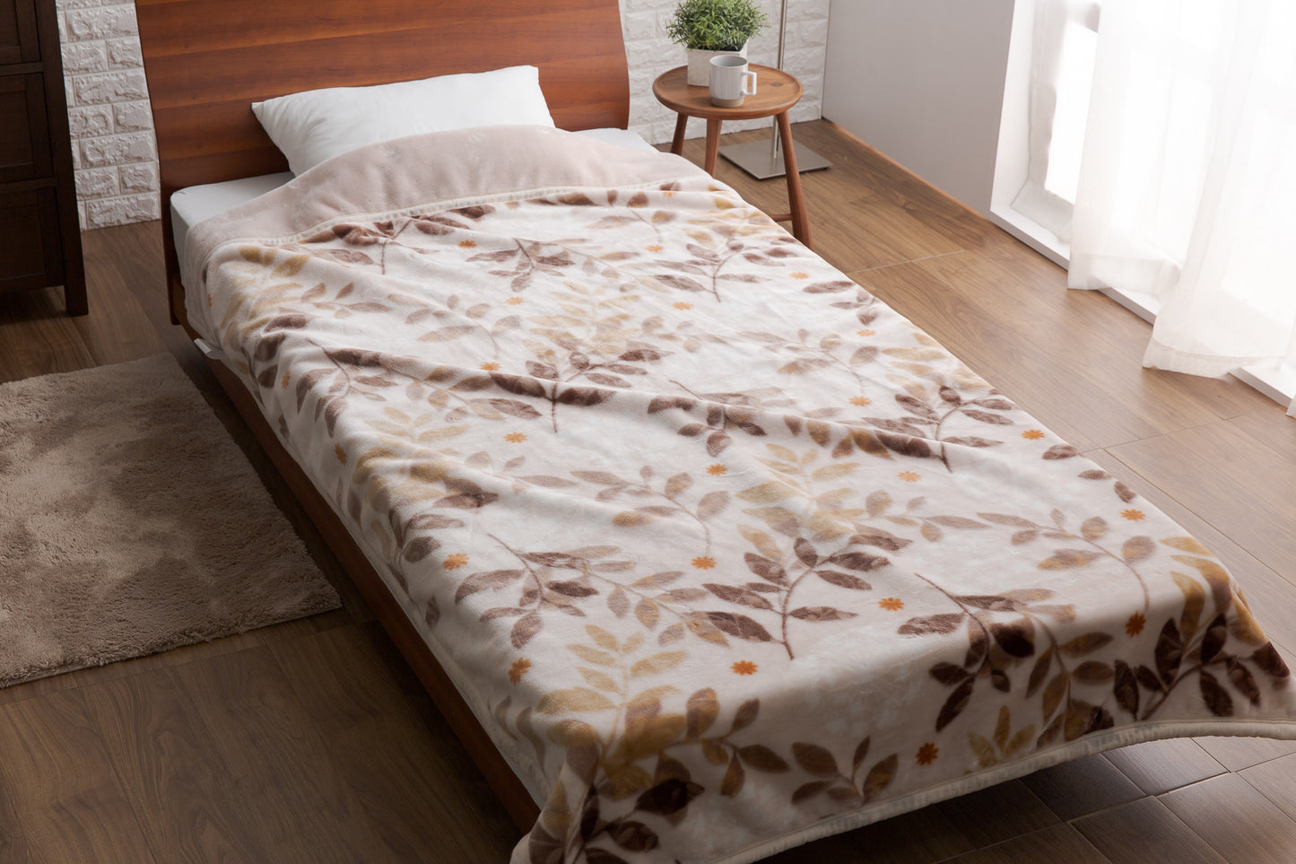 西川ブランド　ふっくらボリューム襟付き合わせ毛布　シングルサイズ | ダブルサイズ