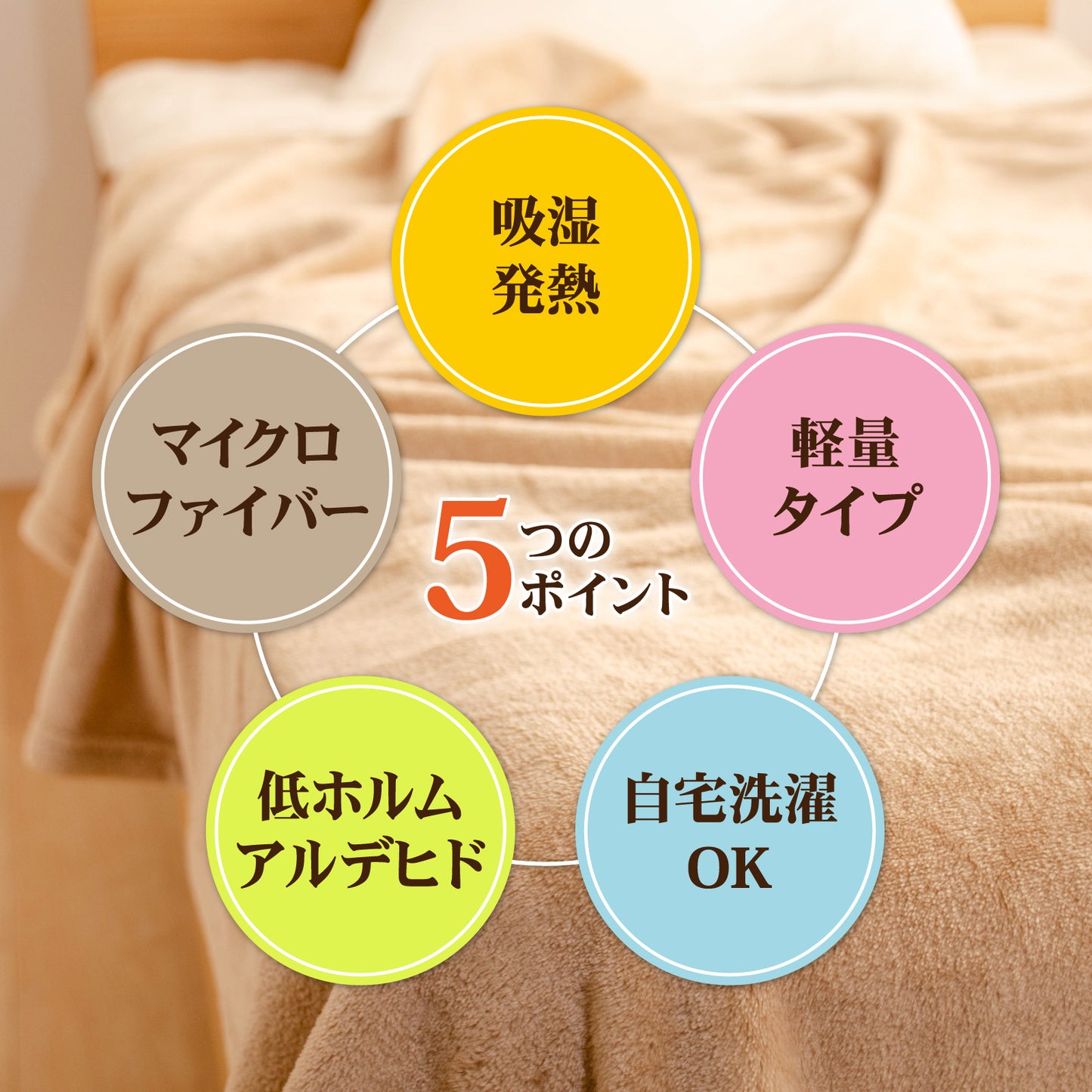 吸湿発熱 ミタスヒート　ふわとろマイクロファイバー毛布 シングルサイズ | セミダブルサイズ | ダブルサイズ