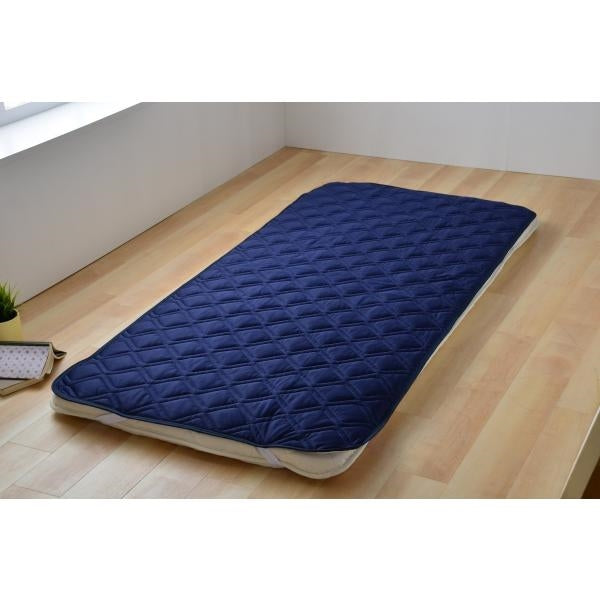 MITAS Q-MAX　0.505　接触冷感＆裏面メッシュ ひんやり敷パッド ダブルサイズ 140ｘ200cm　洗える抗菌防臭わた使用 熱帯夜対策