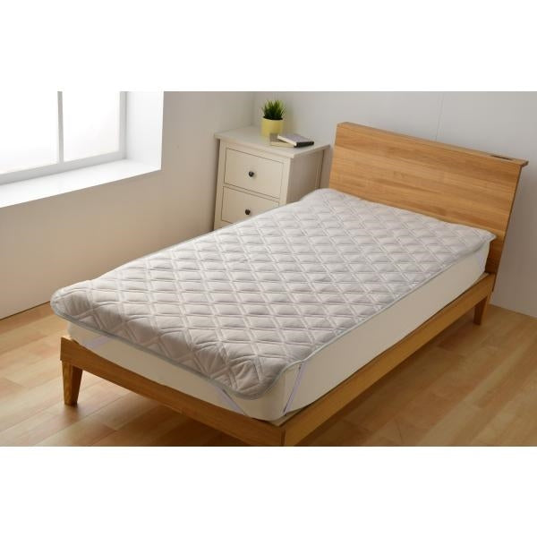 MITAS 抗菌防臭わた使用 最強冷感敷きパッド シングルサイズ 接触冷感＆裏面メッシュ ひんやり敷パッド 100ｘ200cm