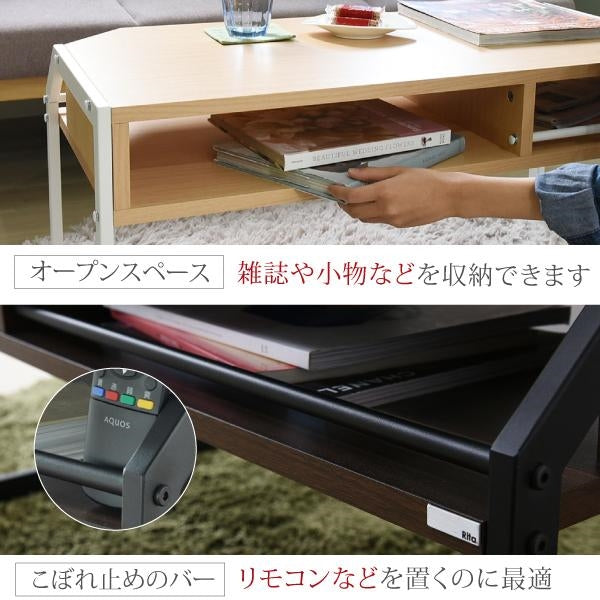 テーブル ローテーブル Rita 北欧風センターテーブル 北欧 テイスト おしゃれ 木製 スチール ホワイト ブラック