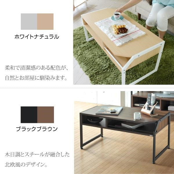 テーブル ローテーブル Rita 北欧風センターテーブル 北欧 テイスト おしゃれ 木製 スチール ホワイト ブラック