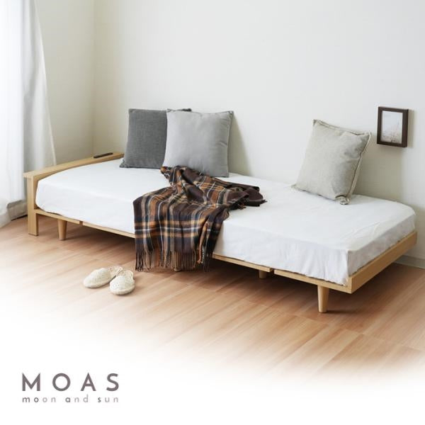 MITAS MOAS モアス 北欧風ローベッド セミシングル幅８０cm