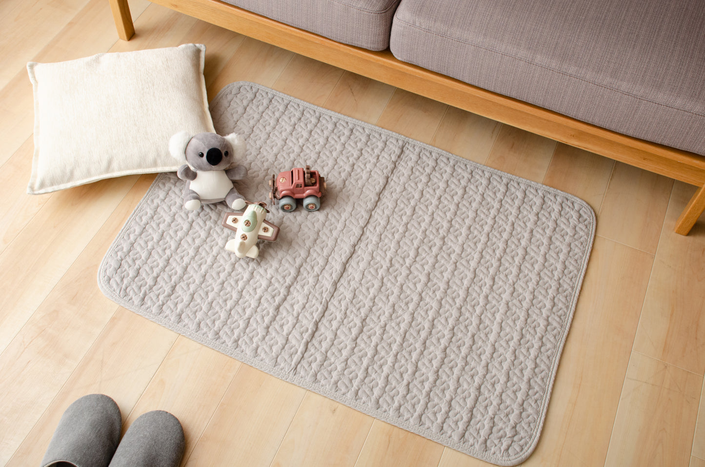 綿100％生地　ラグにもなる イブルマルチケット　イブルマット 70x100cm　洗える　イブル　送料無料　ベビーマット