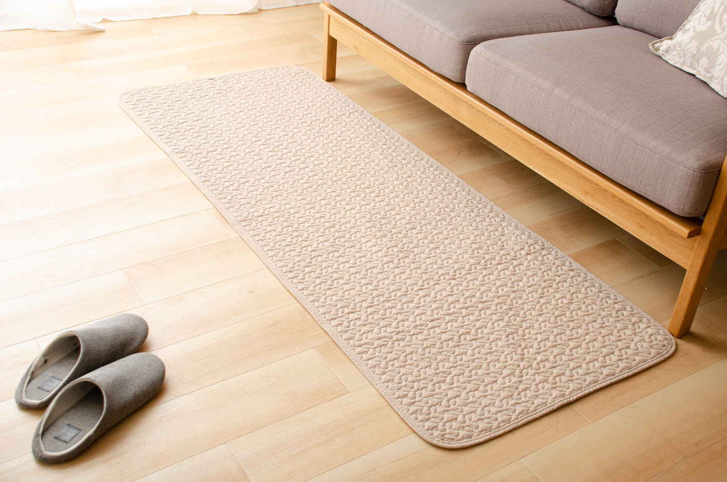 綿100％生地　イブルマット イブルソファパッド ソファカバー 65x170cm　洗える　イブル　送料無料　ベビーマット